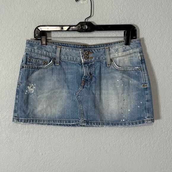 Y2K Micro Mini Denim Skirt - Picture 1 of 6